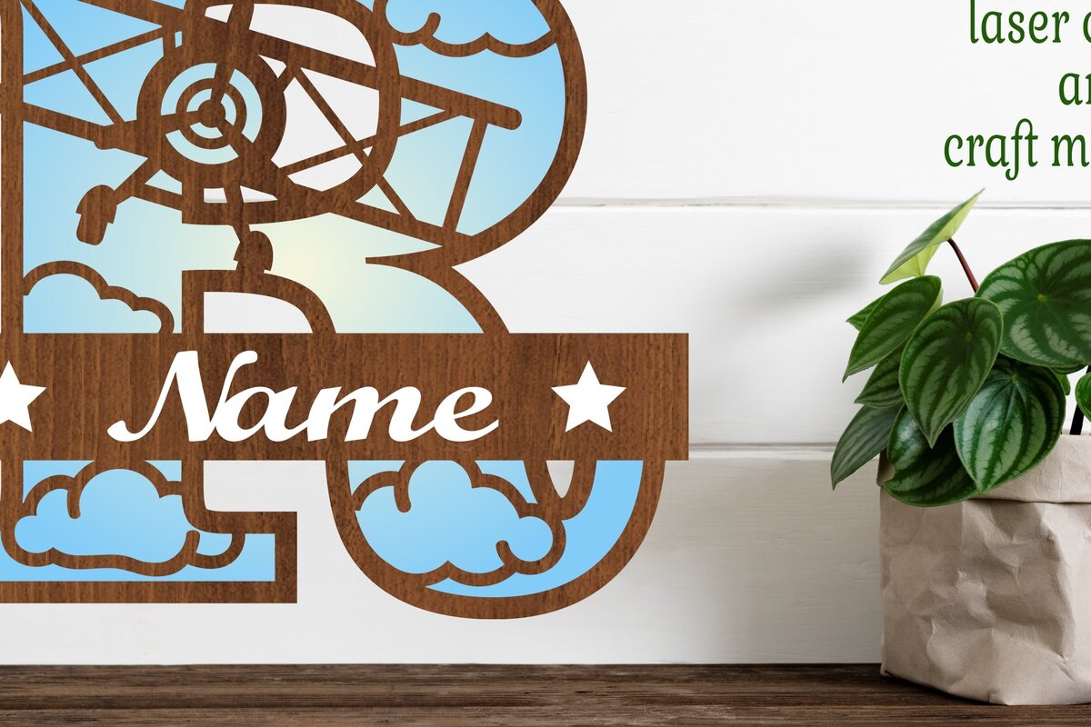 Intra απο ξύλο plywood 3mm-4mm πάχος – Επίπεδο κεφαλαίο μονόγραμμα Γράμμα R Αποκοπή Δίασταση  20x20 cm INTRAFABR-74294753