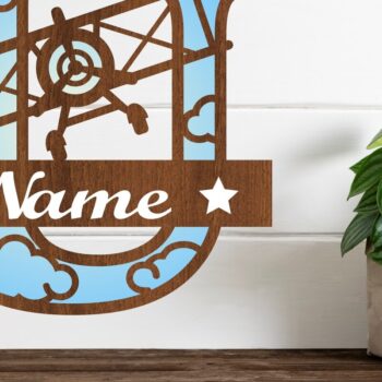 Intra απο ξύλο plywood 3mm-4mm πάχος – Αεροπλάνο κεφαλαίο μονόγραμμα Γράμμα U Cut Δίασταση  20x20 cm INTRAFABR-74294849 - Image 1