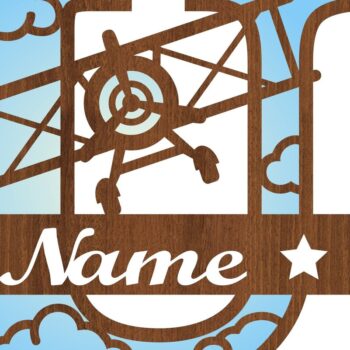 Intra απο ξύλο plywood 3mm-4mm πάχος – Αεροπλάνο κεφαλαίο μονόγραμμα Γράμμα U Cut Δίασταση  20x20 cm INTRAFABR-74294849 - Image 3