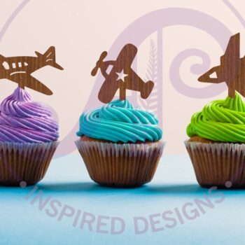 Intra απο ξύλο plywood 3mm-4mm πάχος – Plane Cupcake Toppers, 8 Σχέδια Δίασταση 20x20 cm INTRAFABR-96174839 - Image 1