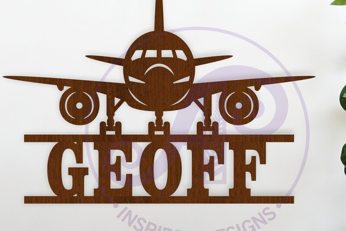 Intra απο ξύλο plywood 3mm-4mm πάχος – Σήμα ονόματος αεροπλάνου Αρχείο αποκοπής λέιζερ Δίασταση  20x20 cm INTRAFABR-120525184