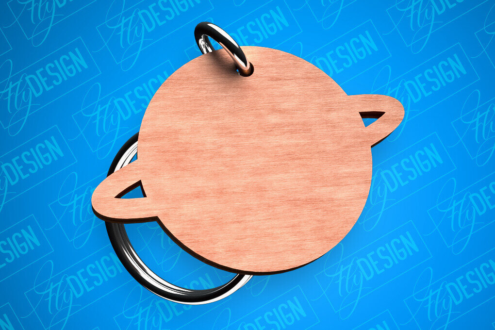 Intra απο ξύλο plywood 3mm-4mm πάχος – Planet Keychain Shapes Δίασταση  5x5 cm INTRAFABR-82325913