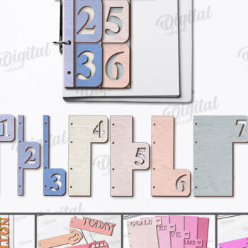 Intra απο ξύλο plywood 3mm-4mm πάχος – Planner Dividers Bundle Cut Laser Δίασταση 20x20 cm INTRAFABR-123357207 - Image 1