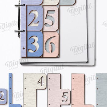 Intra απο ξύλο plywood 3mm-4mm πάχος – Planner Dividers Cut Laser Δίασταση 20x20 cm INTRAFABR-123494773 - Image 1