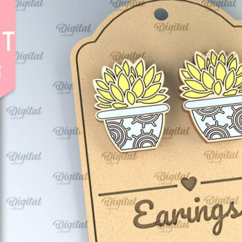 Intra απο ξύλο plywood 3mm-4mm πάχος – Φυτικά σκουλαρίκια Δέσμη κοπής με λέιζερ Δίασταση 5x5 cm INTRAFABR-92703714 - Image 4