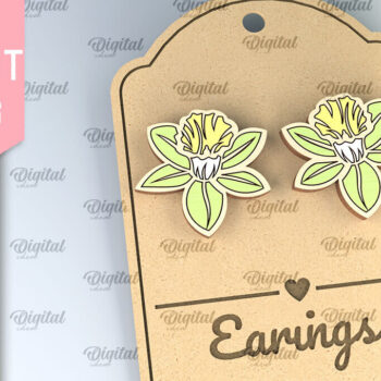 Intra απο ξύλο plywood 3mm-4mm πάχος – Φυτικά σκουλαρίκια Δέσμη κοπής με λέιζερ Δίασταση 5x5 cm INTRAFABR-92703714 - Image 6