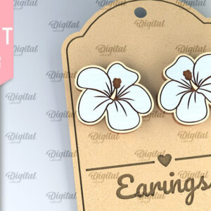 Intra απο ξύλο plywood 3mm-4mm πάχος – Φυτά σκουλαρίκια. Λουλούδι Δίασταση  5x5 cm INTRAFABR-92702207