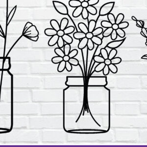 Intra απο ξύλο plywood 3mm-4mm πάχος – Αρχεία κοπής με λέιζερ τέχνης τοίχου φυτών λουλουδιών Δίασταση 40x30 cm INTRAFABR-76881542