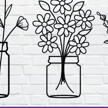 Intra απο ξύλο plywood 3mm-4mm πάχος – Αρχεία κοπής με λέιζερ τέχνης τοίχου φυτών λουλουδιών Δίασταση  40x30 cm INTRAFABR-76881542 - Image 1