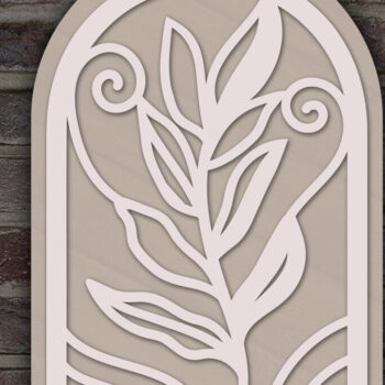 Intra απο ξύλο plywood 3mm-4mm πάχος – SVG τοίχου με στρώσεις φυτών Δίασταση  40x30 cm INTRAFABR-120445175 - Image 1