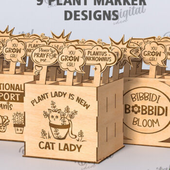 Intra απο ξύλο plywood 3mm-4mm πάχος – Μαρκαδόροι φυτών με Box Bundle Δίασταση  20x20 cm INTRAFABR-116899261 - Image 1