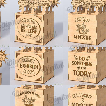 Intra απο ξύλο plywood 3mm-4mm πάχος – Μαρκαδόροι φυτών με Box Bundle Δίασταση  20x20 cm INTRAFABR-116899261 - Image 2