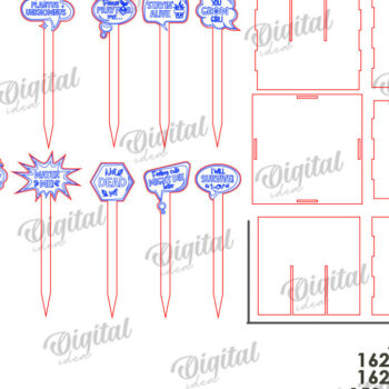 Intra απο ξύλο plywood 3mm-4mm πάχος – Μαρκαδόροι φυτών με Box Bundle Δίασταση  20x20 cm INTRAFABR-116899261 - Image 4