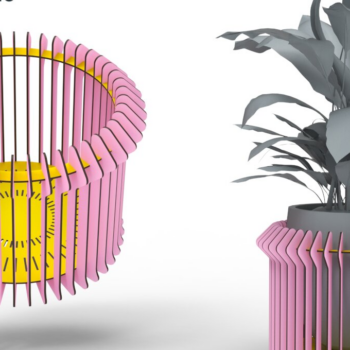 Intra απο ξύλο plywood 3mm-4mm πάχος – Κάλυμμα γλάστρας φυτών | Αρχείο κοπής με λέιζερ | Δίασταση  20x20 cm INTRAFABR-88021267 - Image 2