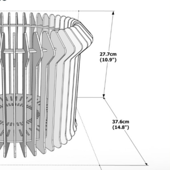 Intra απο ξύλο plywood 3mm-4mm πάχος – Κάλυμμα γλάστρας φυτών | Αρχείο κοπής με λέιζερ | Δίασταση  20x20 cm INTRAFABR-88021267 - Image 4
