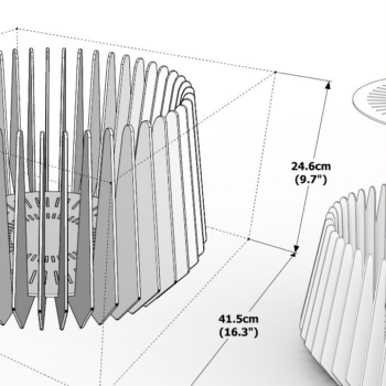 Intra απο ξύλο plywood 3mm-4mm πάχος – Κάλυμμα γλάστρας φυτών | Αρχείο κοπής με λέιζερ | Δίασταση 20x20 cm INTRAFABR-86441176 - Image 4