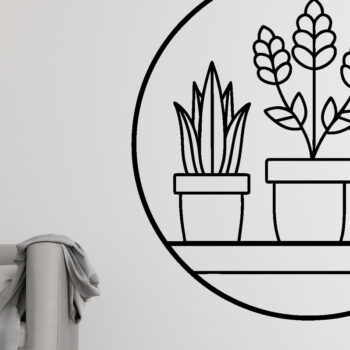 Intra απο ξύλο plywood 3mm-4mm πάχος – Φυτό Στρογγυλό Τοίχο Τέχνης Κοπή Αρχείο λέιζερ Δίασταση  20x20 cm INTRAFABR-100953332 - Image 3