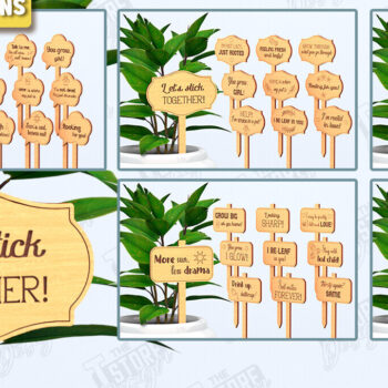 Intra απο ξύλο plywood 3mm-4mm πάχος – Πακέτο στοιχημάτων φυτών | Χαρακτική με λέιζερ Δίασταση  20x20 cm INTRAFABR-119672553 - Image 1