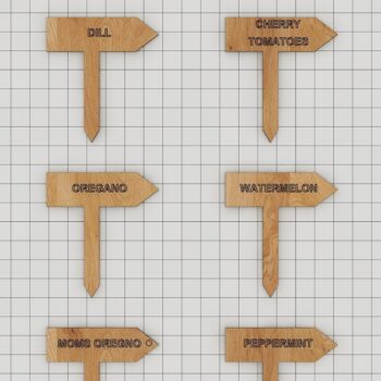 Intra απο ξύλο plywood 3mm-4mm πάχος – Πακέτο πασσάλων φυτών, δείκτης φυτών Δίασταση  20x20 cm INTRAFABR-39959842 - Image 3