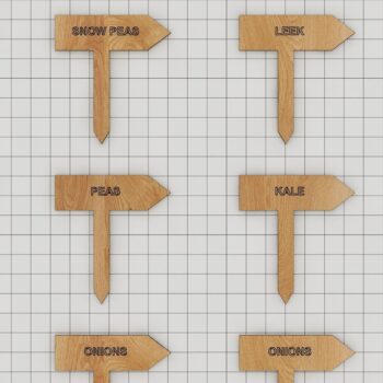 Intra απο ξύλο plywood 3mm-4mm πάχος – Πακέτο πασσάλων φυτών, δείκτης φυτών Δίασταση  20x20 cm INTRAFABR-39959842 - Image 4