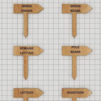 Intra απο ξύλο plywood 3mm-4mm πάχος – Πακέτο πασσάλων φυτών, δείκτης φυτών Δίασταση  20x20 cm INTRAFABR-39959842 - Image 5