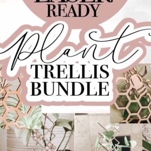 Intra απο ξύλο plywood 3mm-4mm πάχος – Plant Trellis Bundle Laser Files Δίασταση  20x20 cm INTRAFABR-71705157