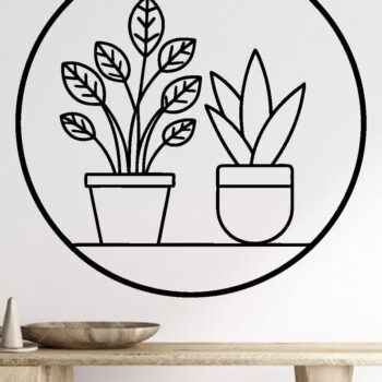 Intra απο ξύλο plywood 3mm-4mm πάχος – Αρχεία κοπής με λέιζερ τέχνης τοίχου φυτών Δίασταση  40x30 cm INTRAFABR-100954164 - Image 2