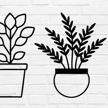 Intra απο ξύλο plywood 3mm-4mm πάχος – Αρχεία κοπής με λέιζερ τέχνης τοίχου φυτών Δίασταση  40x30 cm INTRAFABR-100954209 - Image 1