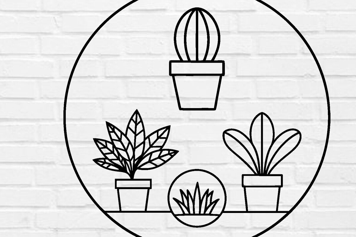 Intra απο ξύλο plywood 3mm-4mm πάχος – Διακόσμηση τοίχου φυτών, Αρχείο κοπής με λέιζερ Δίασταση  40x30 cm INTRAFABR-100954122