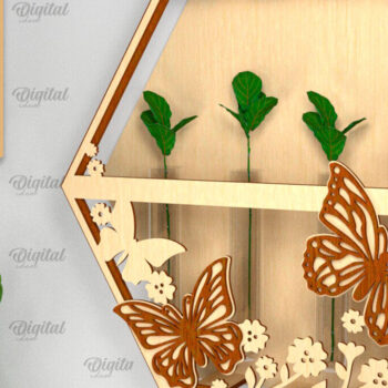 Intra απο ξύλο plywood 3mm-4mm πάχος – επίτοιχη οθόνη φυτών Δίασταση 20x20 cm INTRAFABR-93222725 - Image 1