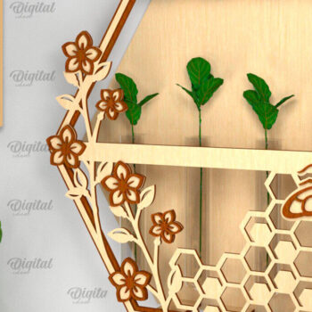 Intra απο ξύλο plywood 3mm-4mm πάχος – επίτοιχη οθόνη φυτών Δίασταση 20x20 cm INTRAFABR-93222817 - Image 1