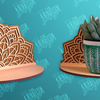 Intra απο ξύλο plywood 3mm-4mm πάχος – Πακέτο σχεδίασης ραφιών τοίχου φυτών με Δίασταση  40x30 cm INTRAFABR-95973213 - Image 4