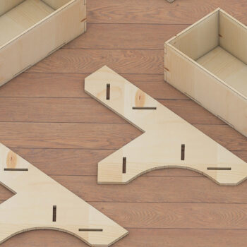 Intra απο ξύλο plywood 3mm-4mm πάχος – Πρότυπα ξυλουργικής Planter Box 256 Δίασταση  20x20 cm INTRAFABR-53993967 - Image 3