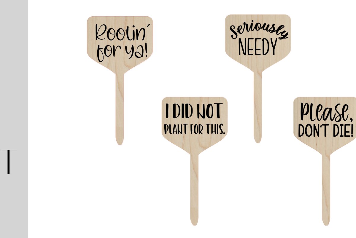 Intra απο ξύλο plywood 3mm-4mm πάχος – Σετ ετικετών φυτευτή 2 Δίασταση  20x20 cm INTRAFABR-9620500