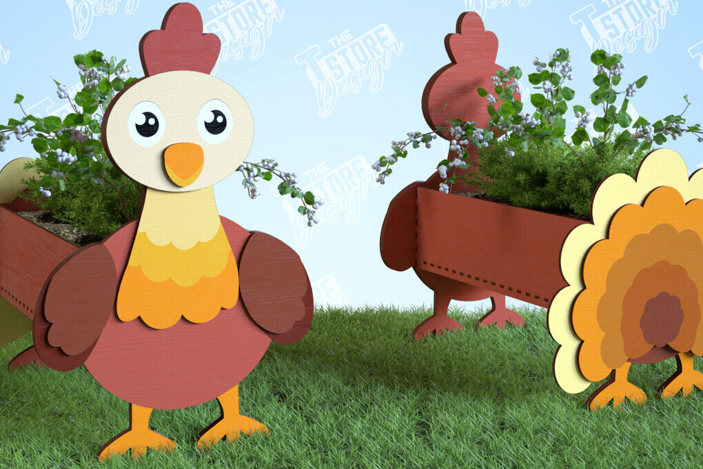 Intra απο ξύλο plywood 3mm-4mm πάχος – Φυτευτής Τουρκία | Flower Holder |Αρχείο CNC Δίασταση  20x20 cm INTRAFABR-99140443