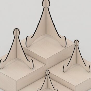 Intra απο ξύλο plywood 3mm-4mm πάχος – Βάσεις για πιάτα, Σχέδια βάσης οθόνης πλαισίου Δίασταση 20x20 cm INTRAFABR-43539775 - Image 1