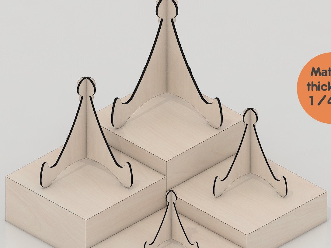 Intra απο ξύλο plywood 3mm-4mm πάχος – Βάσεις για πιάτα, Σχέδια βάσης οθόνης πλαισίου Δίασταση  20x20 cm INTRAFABR-43539775