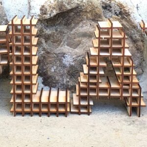 Intra απο ξύλο plywood 3mm-4mm πάχος – PLAY Αποκοπή με λέιζερ Δίασταση  20x20 cm INTRAFABR-36871240