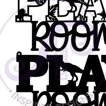 Intra απο ξύλο plywood 3mm-4mm πάχος – Play Room Dinosaur Wall Sign, Αρχείο. Δίασταση  40x30 cm INTRAFABR-97128390 - Image 3