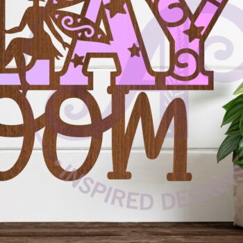 Intra απο ξύλο plywood 3mm-4mm πάχος – Ταμπέλα τοίχου Play Room Fairy, Αρχείο Δίασταση  40x30 cm INTRAFABR-86621743 - Image 1