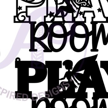 Intra απο ξύλο plywood 3mm-4mm πάχος – Ταμπέλα τοίχου Play Room Fairy, Αρχείο Δίασταση  40x30 cm INTRAFABR-86621743 - Image 3