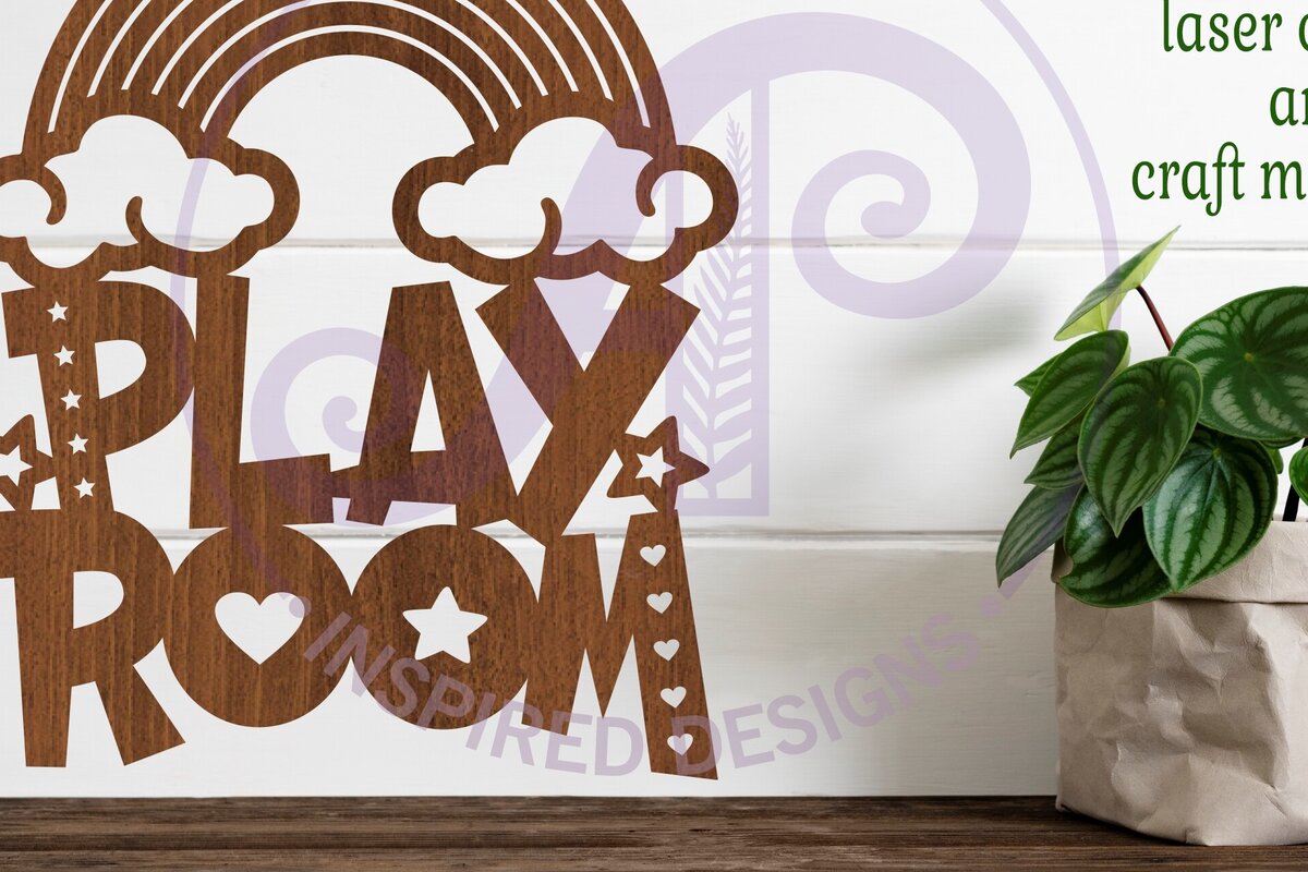 Intra απο ξύλο plywood 3mm-4mm πάχος – Play Room Rainbow Sign Δίασταση  40x30 cm INTRAFABR-85250520