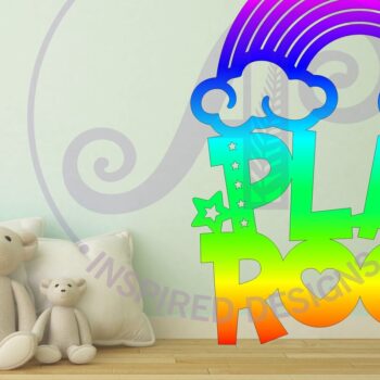 Intra απο ξύλο plywood 3mm-4mm πάχος – Play Room Rainbow Sign Δίασταση  40x30 cm INTRAFABR-85250520 - Image 2
