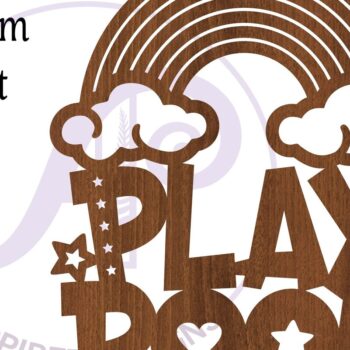 Intra απο ξύλο plywood 3mm-4mm πάχος – Play Room Rainbow Sign Δίασταση  40x30 cm INTRAFABR-85250520 - Image 3