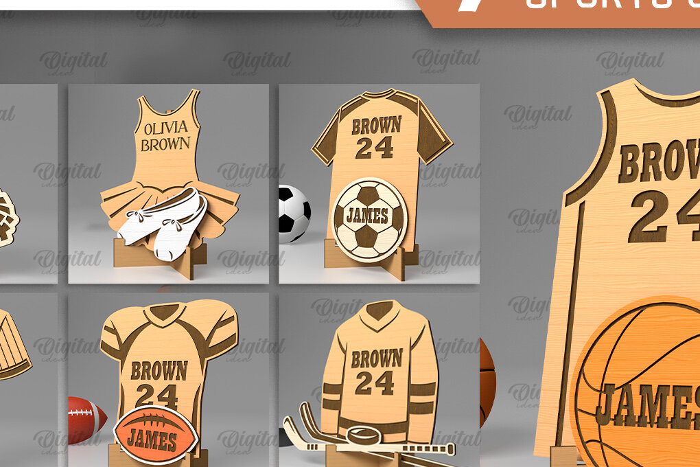 Intra απο ξύλο plywood 3mm-4mm πάχος – Πακέτο αθλητικών φανερών παικτών Δίασταση  20x20 cm INTRAFABR-92542954