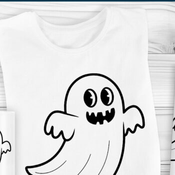 Intra απο ξύλο plywood 3mm-4mm πάχος – Παιχνιδιάρικο αρχείο Cartoon Ghost Cut Laser Δίασταση  20x20 cm INTRAFABR-107414775 - Image 2