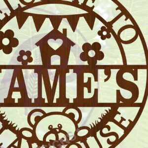 Intra απο ξύλο plywood 3mm-4mm πάχος – Πινακίδα ονόματος Playhouse Δίασταση 20x20 cm INTRAFABR-69447071