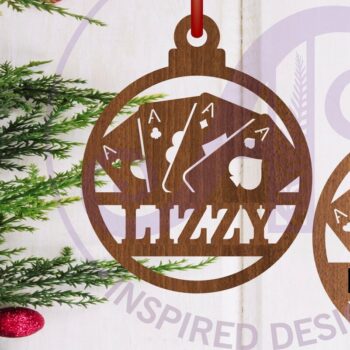 Intra απο ξύλο plywood 3mm-4mm πάχος – Παιγνιόχαρτα Χριστουγεννιάτικο Στολίδι Δίασταση  20x20 cm INTRAFABR-108545739 - Image 1