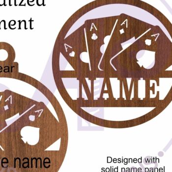 Intra απο ξύλο plywood 3mm-4mm πάχος – Παιγνιόχαρτα Χριστουγεννιάτικο Στολίδι Δίασταση  20x20 cm INTRAFABR-108545739 - Image 3