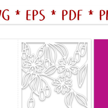 Intra απο ξύλο plywood 3mm-4mm πάχος – Αρχείο κομμένου με ευχετήρια κάρτα Plum Blossom Δίασταση  20x20 cm INTRAFABR-26439258 - Image 2